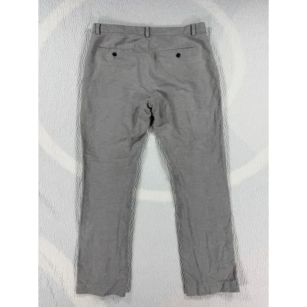 Banana Republic Pants Mens 35x32 Gray Linen Blend Casual Beach